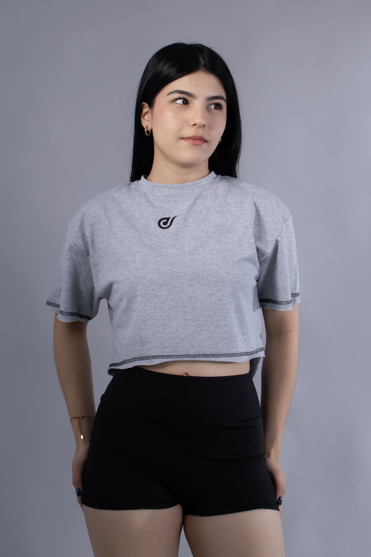 Ideon Crop Gris Jaspe Mujer