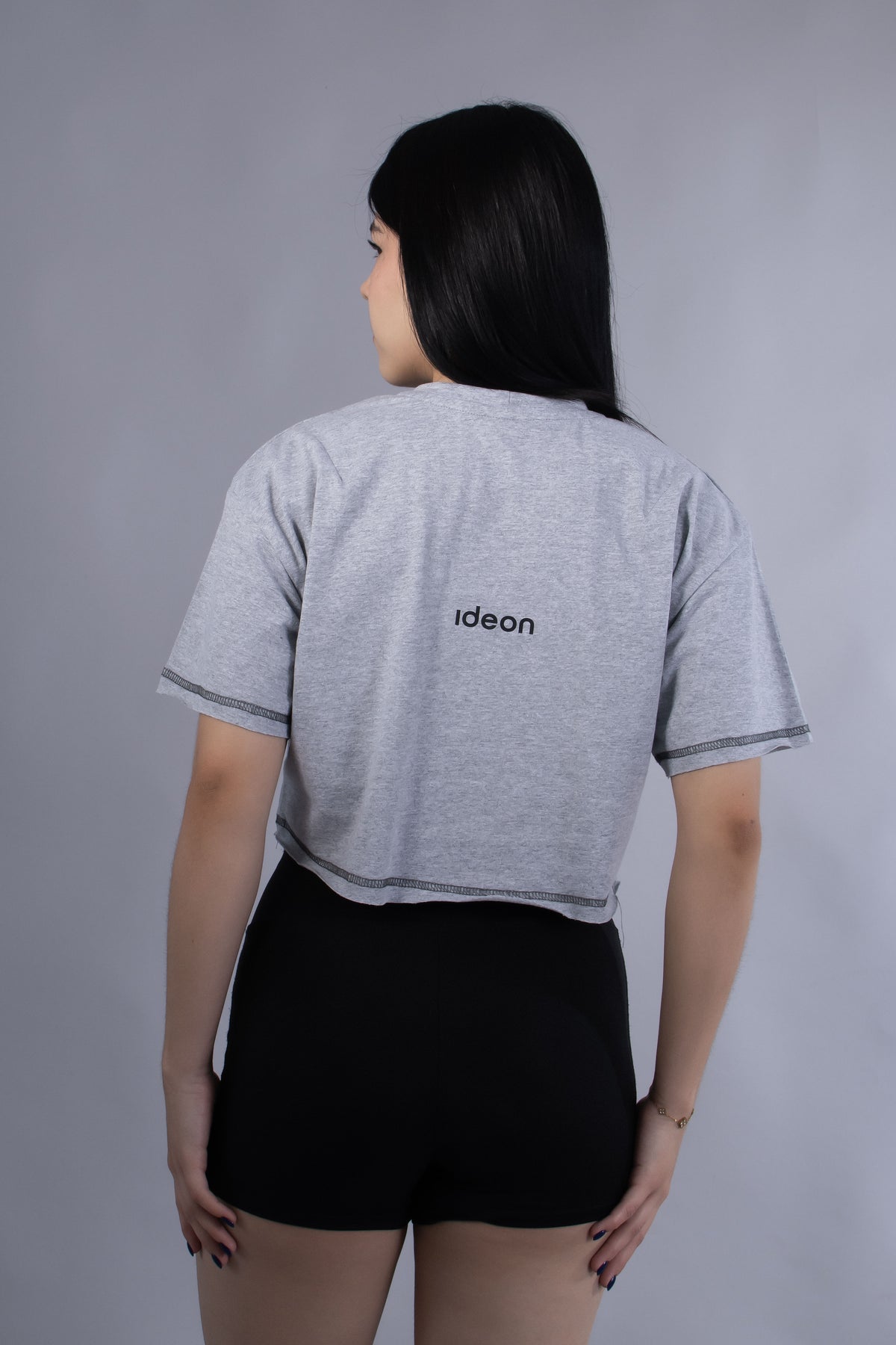 Ideon Crop Gris Jaspe Mujer