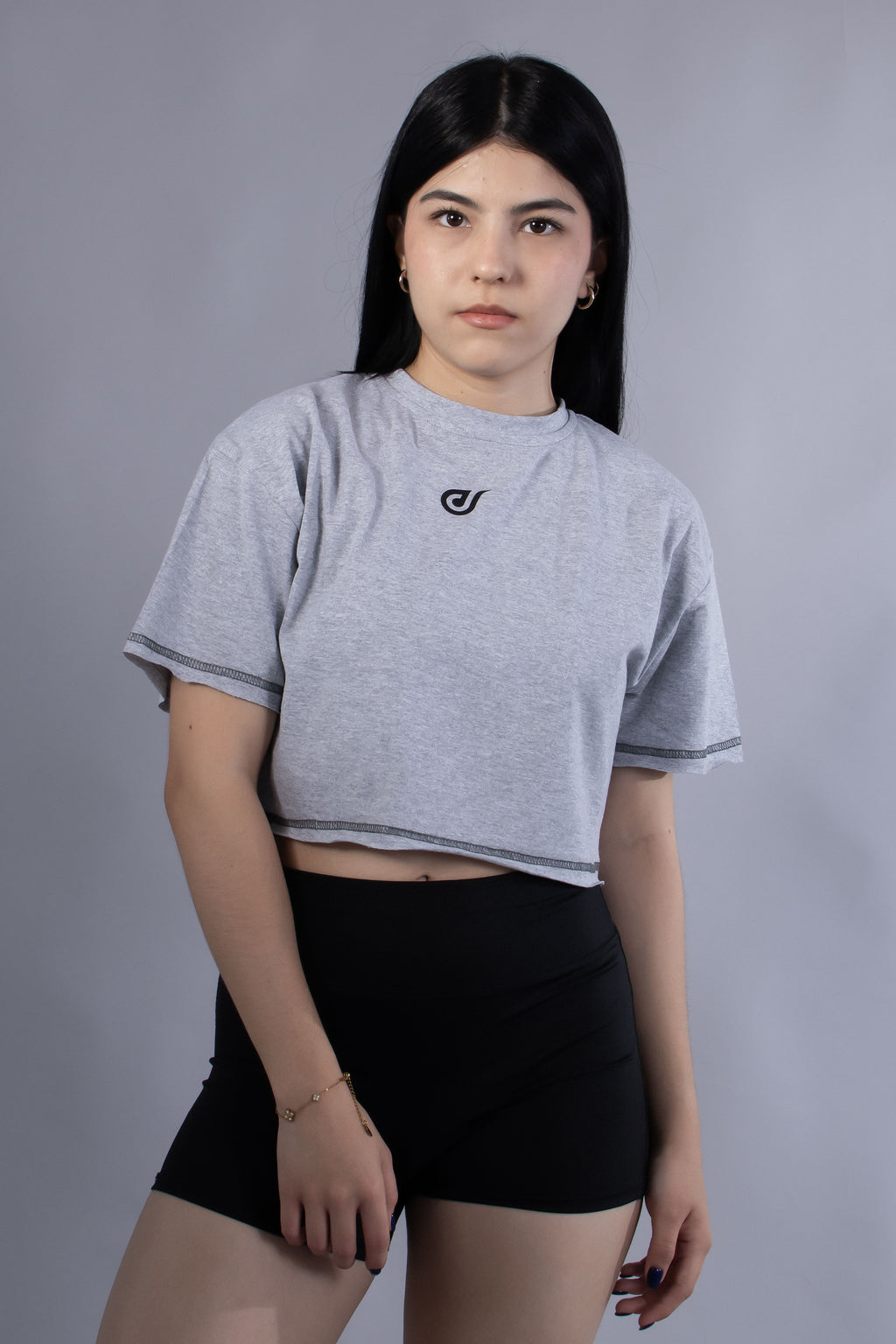 Ideon Crop Gris Jaspe Mujer